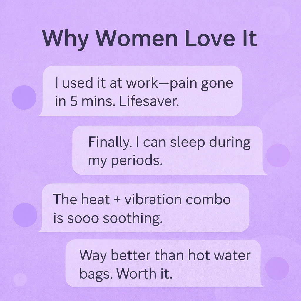 Calmiya™ CrampEase Belt | Smart Heat & Massage for Menstrual Cramp Relief