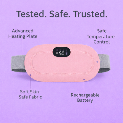 Calmiya™ CrampEase Belt | Smart Heat & Massage for Menstrual Cramp Relief